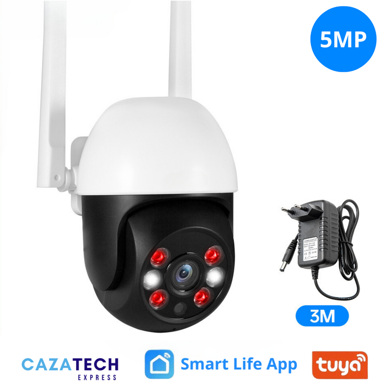 Câmera IP Wifi 5MP Com Cartão De Memória 64GB