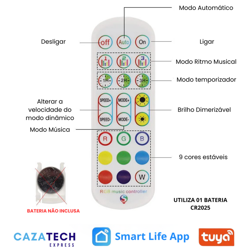 Fita de Led RGB Wifi 10 Metros