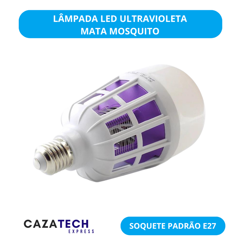 Lâmpada Led Ultravioleta Mata Mosquito