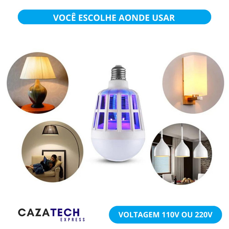 Lâmpada Led Ultravioleta Mata Mosquito